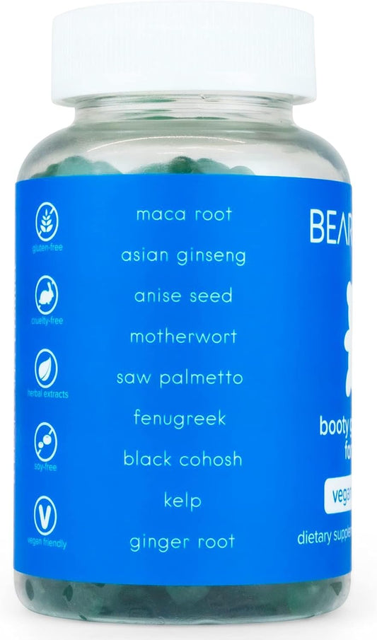 Bearvana Booty Gomitas: Gomitas Veganas para Soporte y Equilibrio Femenino